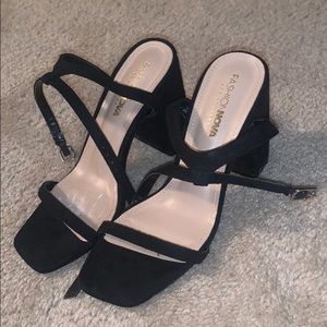 Fashion Nova Black Heels (wedge)